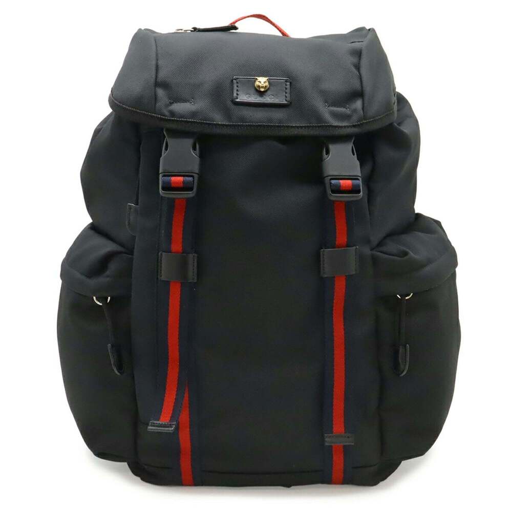 GUCCI Black Leather Backpack